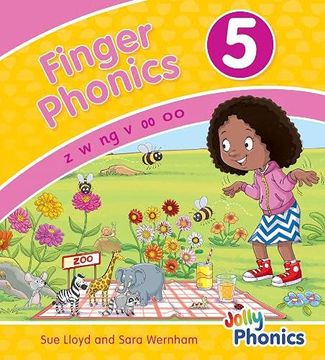 portada Finger Phonics Book 5: In Precursive Letters (British English Edition) (Jolly Phonics: Finger Phonics) (en Inglés)