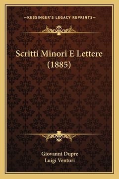 portada Scritti Minori E Lettere (1885) (in Italian)