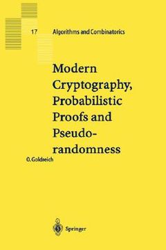 portada modern cryptography, probalistic proofs and pseudorandomness