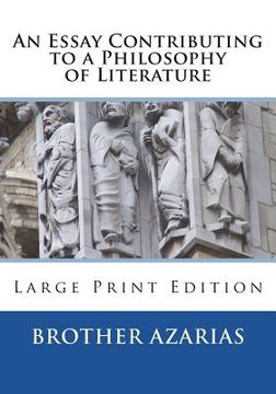 portada An Essay Contributing to a Philosophy of Literature (en Inglés)