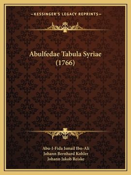 portada Abulfedae Tabula Syriae (1766) (en Latin)