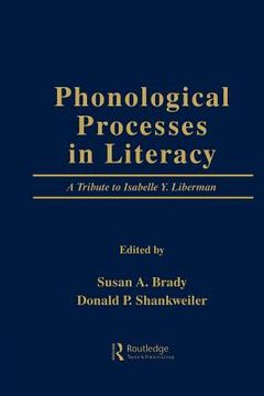 portada phonological processes in literacy: a tribute to isabelle y. liberman (en Inglés)