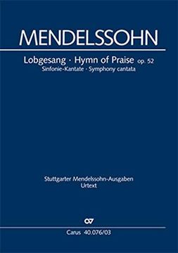 portada Felix Mendelssohn Bartholdy Lobgesang op. 52 Sinfonie-Kantate (Nach Worten der Heiligen Schrift für Soli, Chor und Orchester)