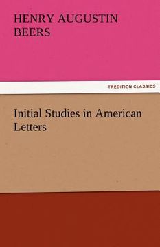 portada initial studies in american letters (en Inglés)