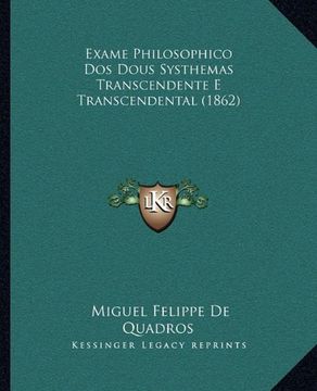 portada Exame Philosophico dos Dous Systhemas Transcendente e Transc (en Portugués)