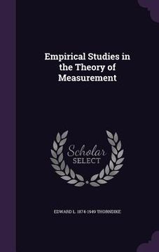 portada Empirical Studies in the Theory of Measurement (en Inglés)
