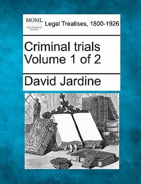 portada criminal trials volume 1 of 2 (en Inglés)