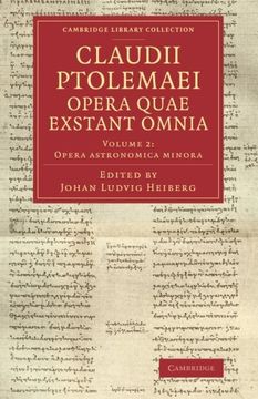 portada Claudii Ptolemaei Opera Quae Exstant Omnia: Volume 2 (Cambridge Library Collection - Classics) (en Inglés)