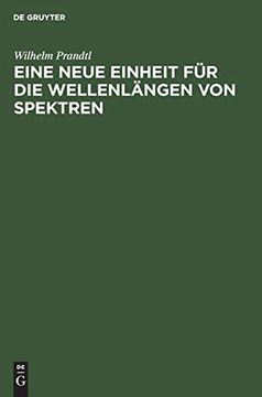 portada Eine Neue Einheit für die Wellenlängen von Spektren (in German)