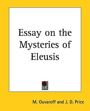 portada essay on the mysteries of eleusis (en Inglés)