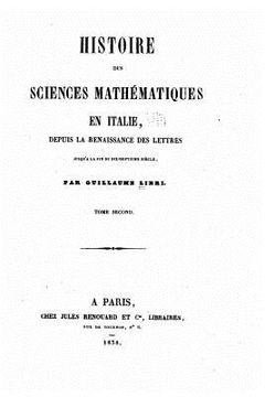 portada Histoire des Sciences Mathématique en Italie (en Francés)