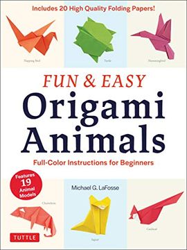 portada Fun & Easy Origami Animals: Full-Color Instructions for Beginners (Includes 20 Sheets of 6" Origami Paper) (in English)
