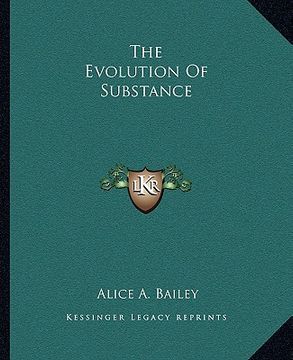 portada the evolution of substance (in English)