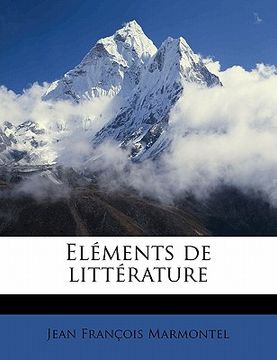 portada Eléments de littérature Volume 01 (in French)