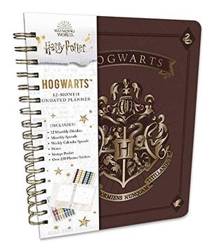 portada Harry Potter: Hogwarts 12-Month Undated Planner: (Harry Potter School Planner School, Harry Potter Gift, Harry Potter Stationery, Undated Planner) (in English)