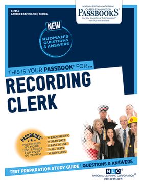 portada Recording Clerk (C-2914): Passbooks Study Guide Volume 2914 (en Inglés)