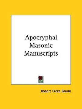 portada apocryphal masonic manuscripts (en Inglés)