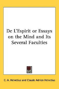 portada de l'espirit or essays on the mind and its several faculties (en Inglés)