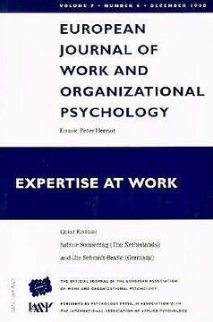 portada expertise at work: european journal of work & organizational psychology