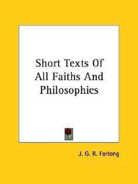 portada short texts of all faiths and philosophies (en Inglés)
