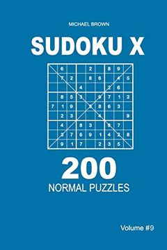 portada Sudoku x - 200 Normal Puzzles 9x9 (Volume 9) (en Inglés)