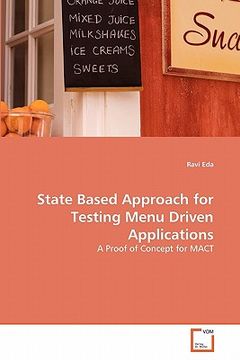 portada state based approach for testing menu driven applications (en Inglés)