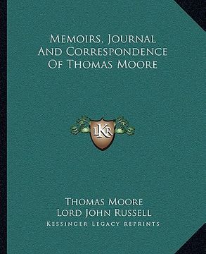 portada memoirs, journal and correspondence of thomas moore (in English)