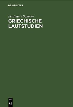 portada Griechische Lautstudien (en Alemán)