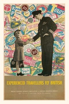 portada Vintage Journal Experienced Travellers Fly British (en Inglés)