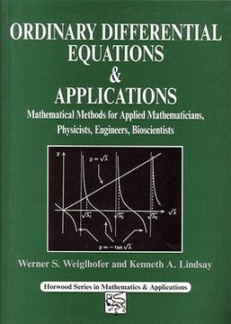 portada ordinary differential equations and applications: mathematical methods for applied mathematicians, physicists, engineers and bioscientists (en Inglés)