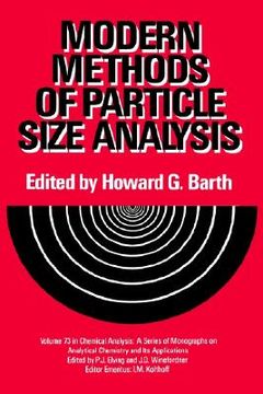 portada modern methods of particle size analysis (en Inglés)