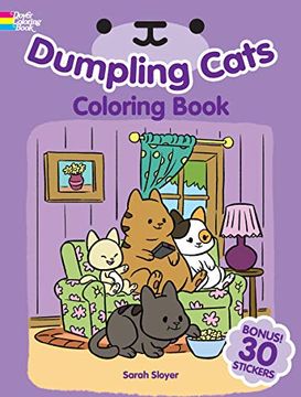 portada Dumpling Cats Coloring Book With Stickers (en Inglés)