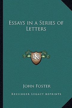 portada essays in a series of letters (en Inglés)