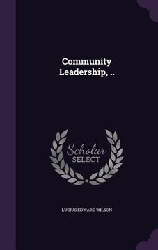 portada Community Leadership, .. (in English)