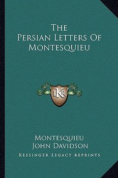 portada the persian letters of montesquieu (en Inglés)