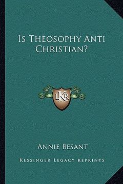 portada is theosophy anti christian? (in English)