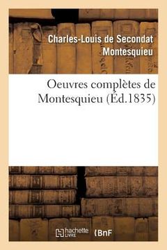 portada Oeuvres Complètes de Montesquieu (en Francés)
