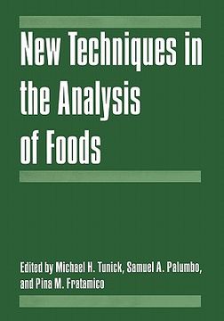 portada new techniques in the analysis of foods (en Inglés)