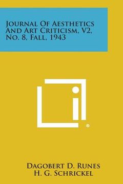 portada Journal of Aesthetics and Art Criticism, V2, No. 8, Fall, 1943 (en Inglés)