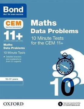 portada Bond 11+: Cem Maths Data 10 Minute Tests: 10-11 Years (en Inglés)