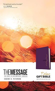 portada Message Deluxe Gift Bible, Purple: The Bible in Contemporary Language (en Inglés)