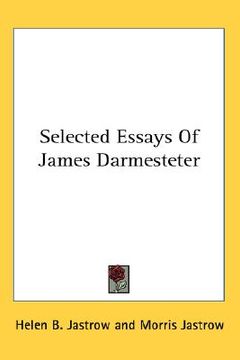 portada selected essays of james darmesteter (in English)