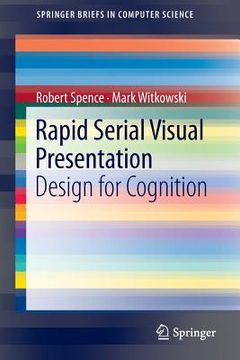 portada Rapid Serial Visual Presentation: Design for Cognition