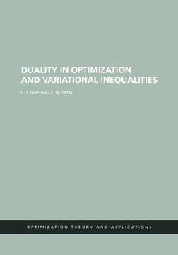 portada duality in optimization and variational inequalities (en Inglés)