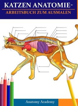 portada Katzen AnatomieArbeitsbuch zum Ausmalen: Unglaublich detaillierter Selbsttest Katzen Anatomie-Arbeitsbuch zum Ausmalen Perfektes Geschenk für Tiermedi