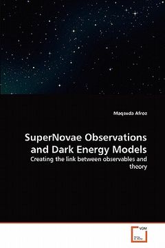 portada supernovae observations and dark energy models (en Inglés)