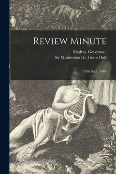 portada Review Minute: 20th Sept., 1886 (en Inglés)