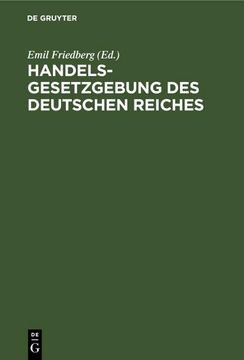 portada Handelsgesetzgebung des Deutschen Reiches (in German)