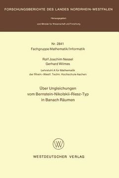 portada Über Ungleichungen Vom Bernstein-Nikolskii-Riesz-Typ in Banach Räumen (en Alemán)