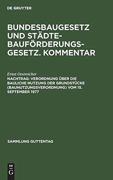 portada Verordnung Über die Bauliche Nutzung der Grundstücke (en Alemán)